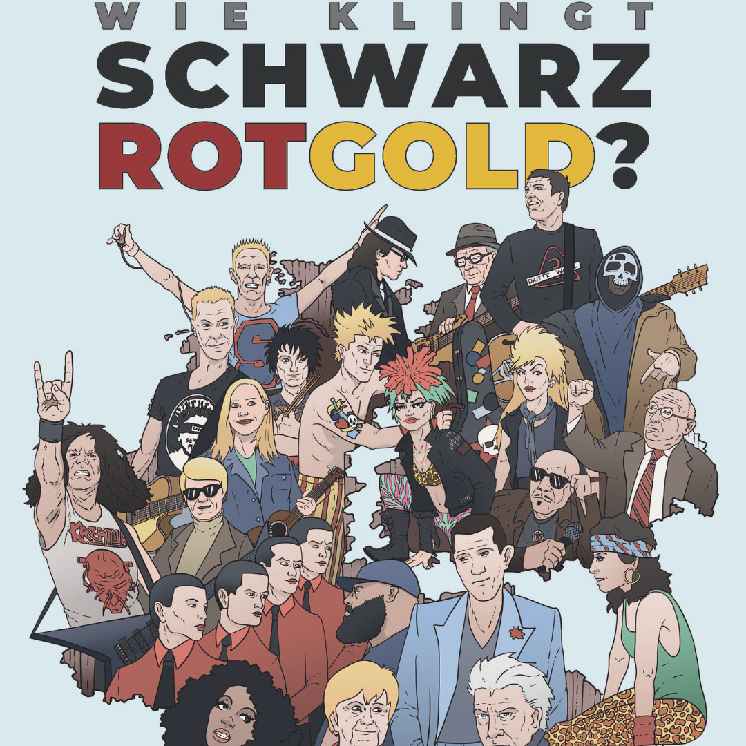 Buchcover von dem Buch "Wie klingt Freiheit in Schwarz Rot Gold?" von Prof. Michael Custodis und Niklas Schwartz.