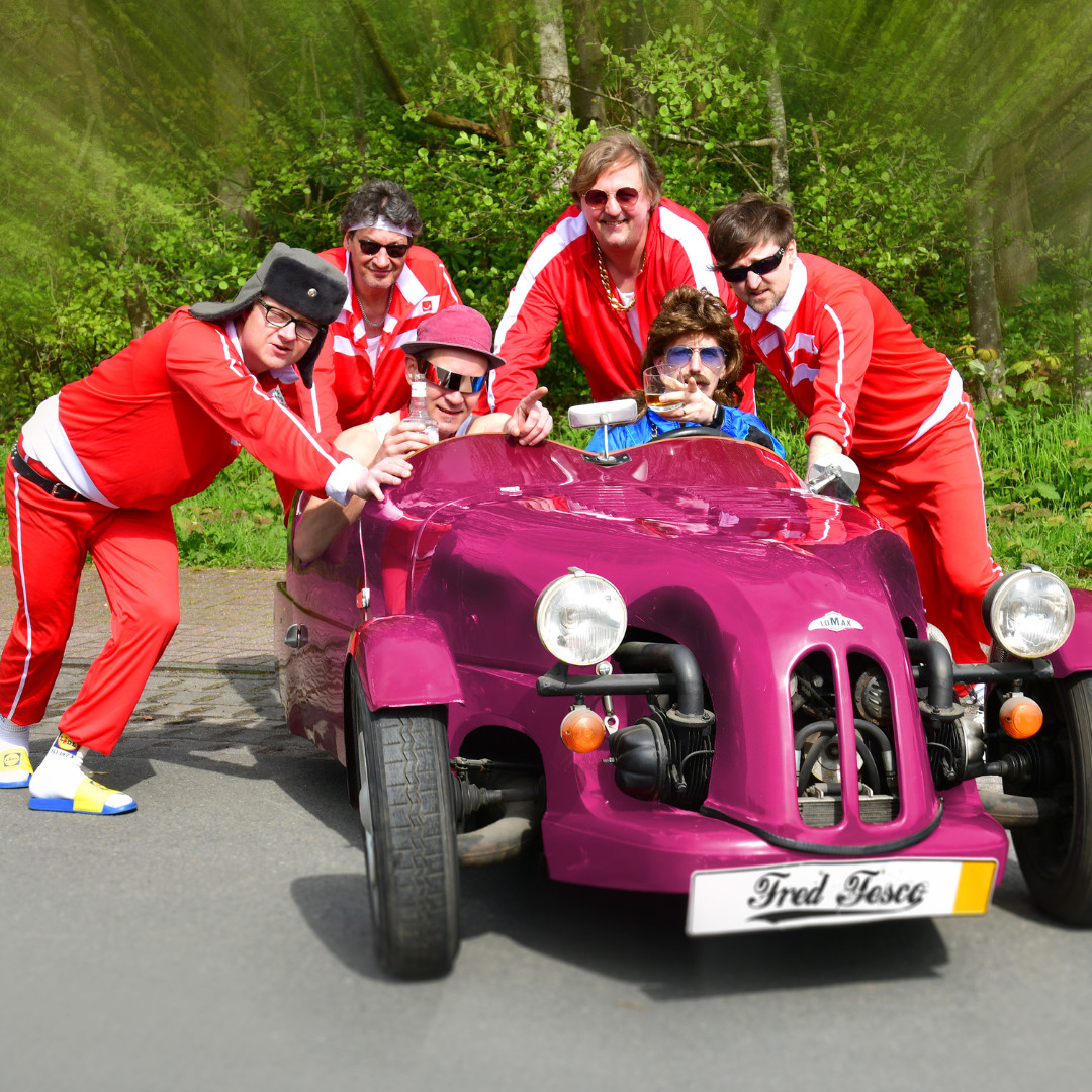 Bild von der Band Fred Tesco im Auto