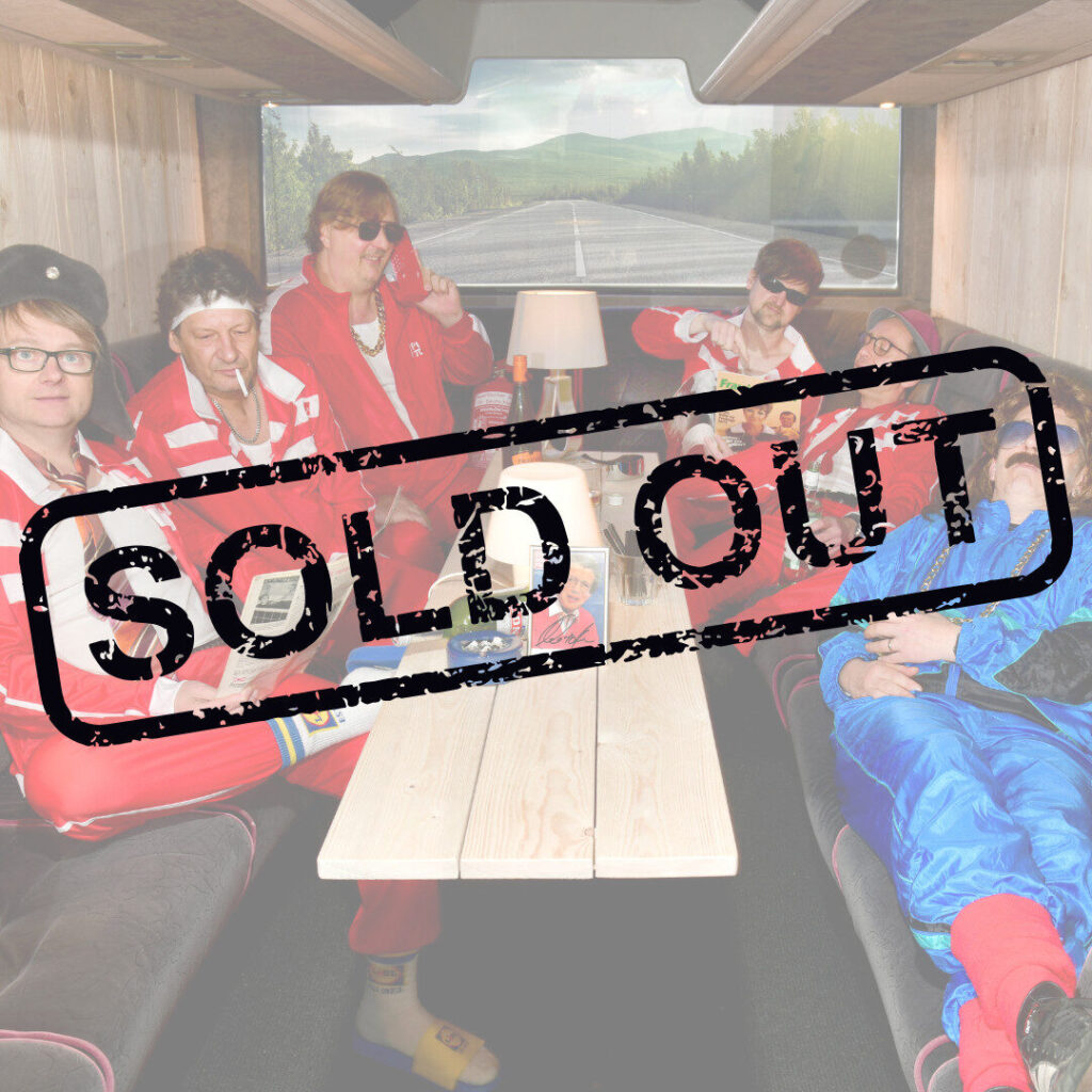 Foto von der Gronauer Band Fred Tesco mit dem Schriftzug "Sold Out"